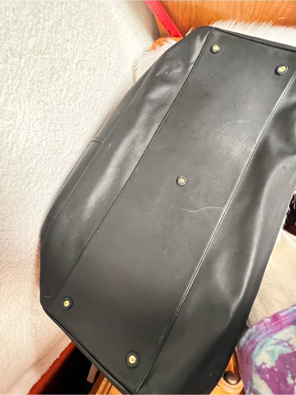 Vintage Coach Black Leather Duffel Bag for Men - Picture 14 of 14